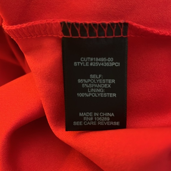 Trixxi Red Spaghetti Strap Sleeveless Dress. Cross Sweetheart Neckline Size S. - Picture 12 of 13